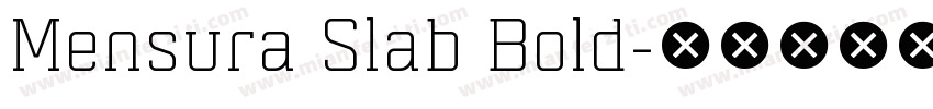 Mensura Slab Bold字体转换